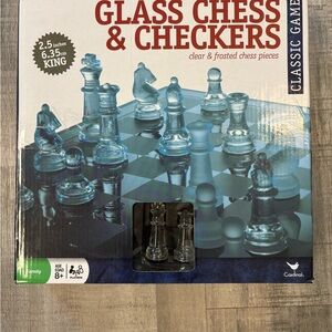 Cardinal Classic Games Glass Chess & Checkers